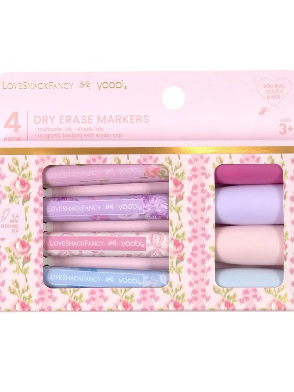 LoveShackFancy Dry Erase Markers - Pink, Lavender, light pink, Light Blue